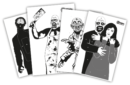 Große Auswahl von Zombie Zielscheiben